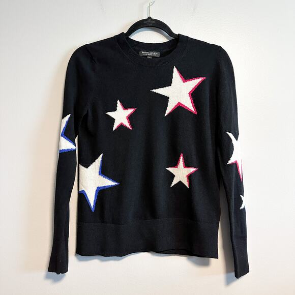 Banana Republic Italian Merino Blend Novelty Star Print Sweater Size XS - Picture 4 of 11